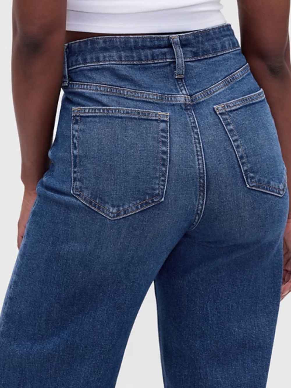 NWT Curvy High Rise Stride Wide-Leg Jeans Dark Indigo - Picture 5 of 9